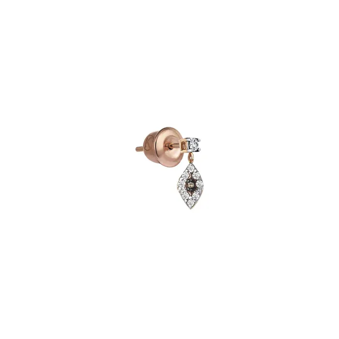 10th Eye Haven Solitaire Dangling Stud Kismet by Milka Earrings