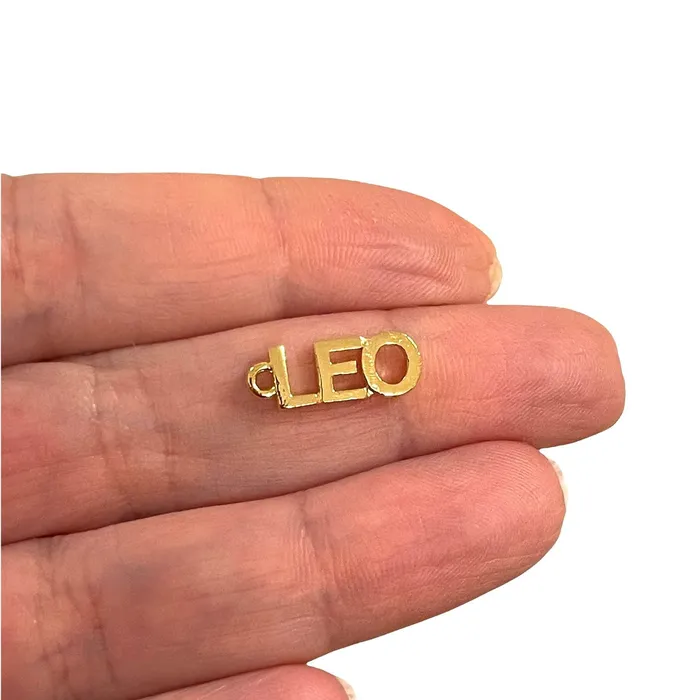 24Kt Gold Plated Letter Zodiac Charm Brass Zodiac Horoscope Sign Peppy Beads Earrings 24Kt Gold Plated Letter Zodiac Charm Brass Zodiac Horoscope Sign Peppy Beads Earrings