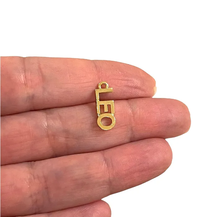 24Kt Gold Plated Letter Zodiac Charm Brass Zodiac Horoscope Sign Peppy Beads Earrings 24Kt Gold Plated Letter Zodiac Charm Brass Zodiac Horoscope Sign Peppy Beads Earrings