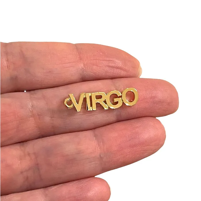 24Kt Gold Plated Letter Zodiac Charm Brass Zodiac Horoscope Sign Peppy Beads Earrings 24Kt Gold Plated Letter Zodiac Charm Brass Zodiac Horoscope Sign Peppy Beads Earrings