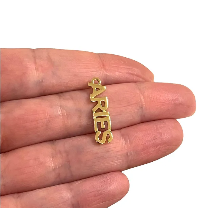 24Kt Gold Plated Letter Zodiac Charm Brass Zodiac Horoscope Sign Peppy Beads Earrings 24Kt Gold Plated Letter Zodiac Charm Brass Zodiac Horoscope Sign Peppy Beads Earrings