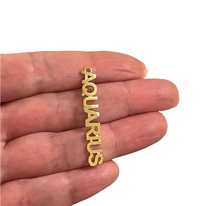 24Kt Gold Plated Letter Zodiac Charm Brass Zodiac Horoscope Sign Peppy Beads Earrings 24Kt Gold Plated Letter Zodiac Charm Brass Zodiac Horoscope Sign Peppy Beads Earrings