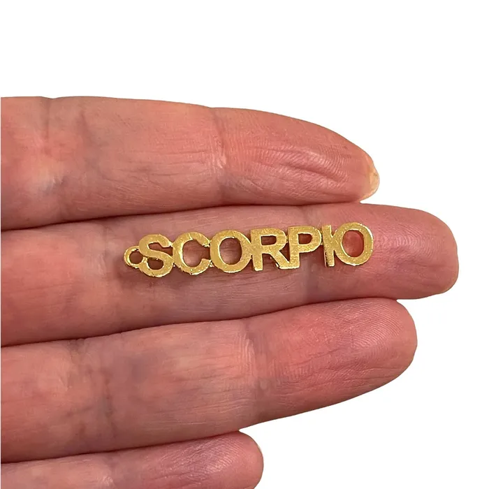 24Kt Gold Plated Letter Zodiac Charm Brass Zodiac Horoscope Sign Peppy Beads Earrings 24Kt Gold Plated Letter Zodiac Charm Brass Zodiac Horoscope Sign Peppy Beads Earrings