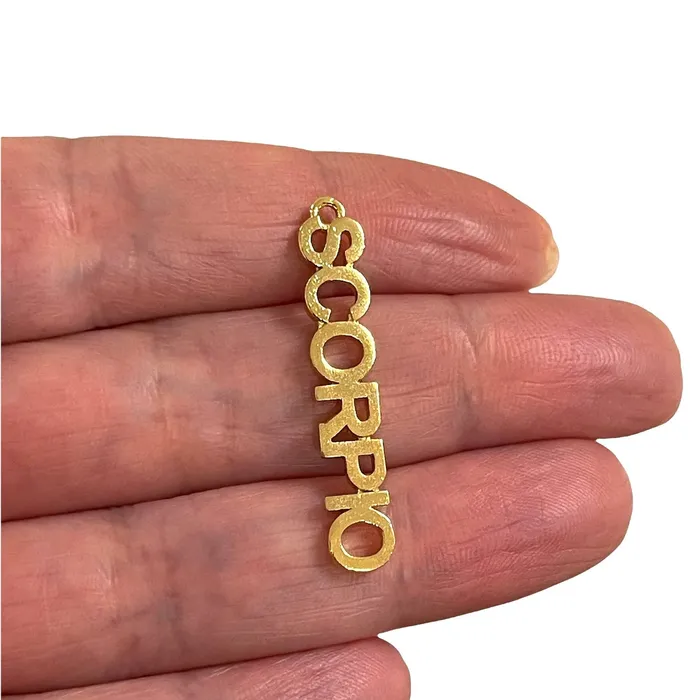 24Kt Gold Plated Letter Zodiac Charm Brass Zodiac Horoscope Sign Peppy Beads Earrings 24Kt Gold Plated Letter Zodiac Charm Brass Zodiac Horoscope Sign Peppy Beads Earrings
