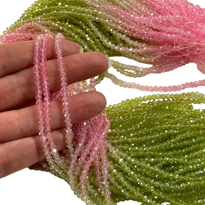 2mm Crystal rondelle beads strand 170 pcs PBC2C120 Peppy Beads Earrings