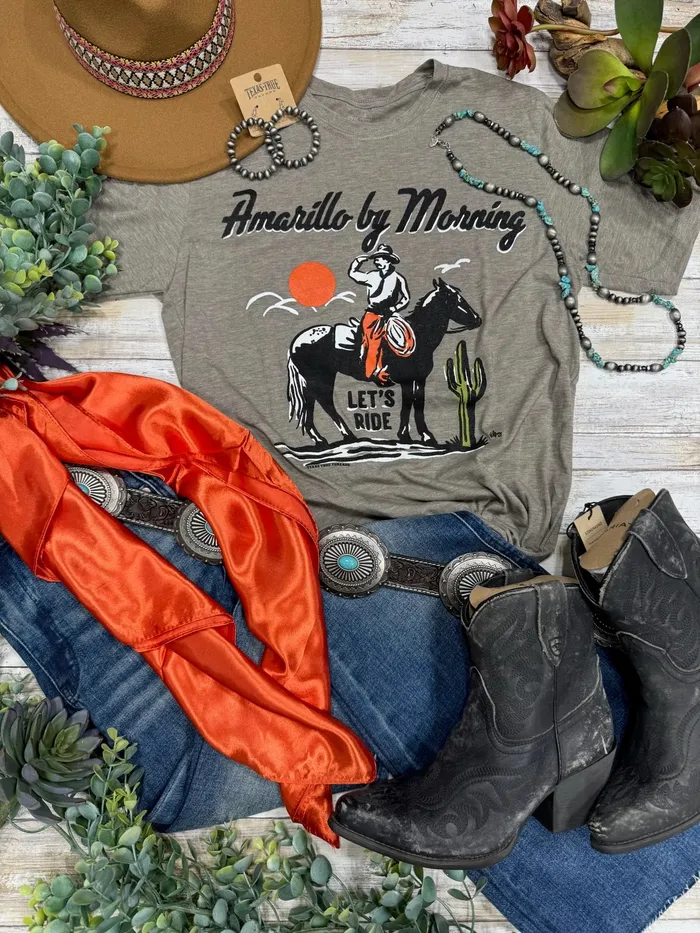 AMARILLO BY MORNING TEE ASH TEXAS TRUE THREADS Earrings