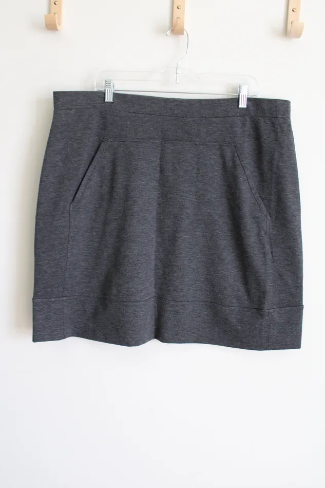 Avenue Earrings Avenue Gray Stretch Mini Skirt 1820