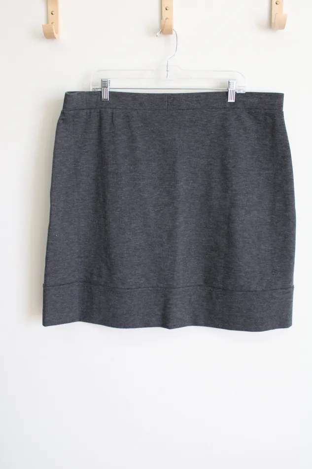 Avenue Earrings Avenue Gray Stretch Mini Skirt 1820