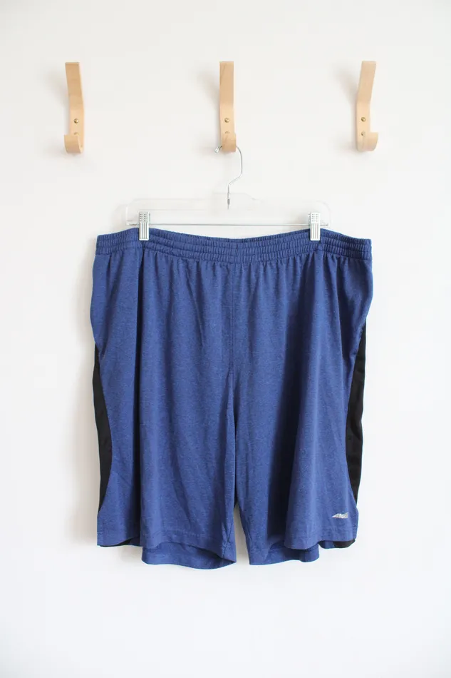 Avia Blue Black Athletic Shorts XXL Avia Rings