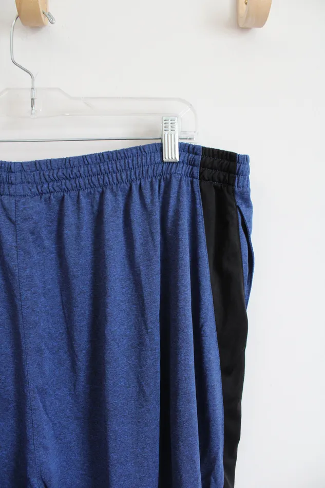 Avia Blue Black Athletic Shorts XXL Avia Rings
