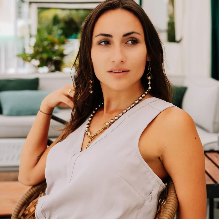 BALL CHAIN Double Threat Twisted Silver Necklaces
