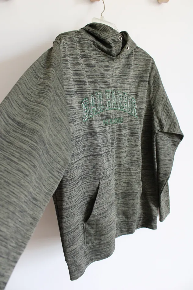 Basix Of America Bar Harbor Maine Green Fleece Lined Hoodie S Basix Of America Necklaces