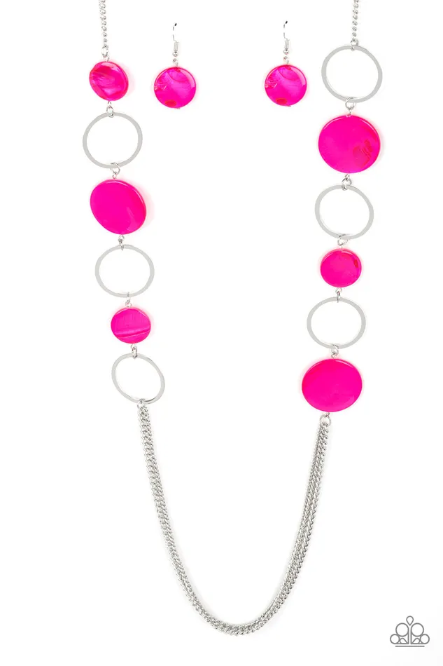 Beach Hub Pink Paparazzi Accessories Earrings