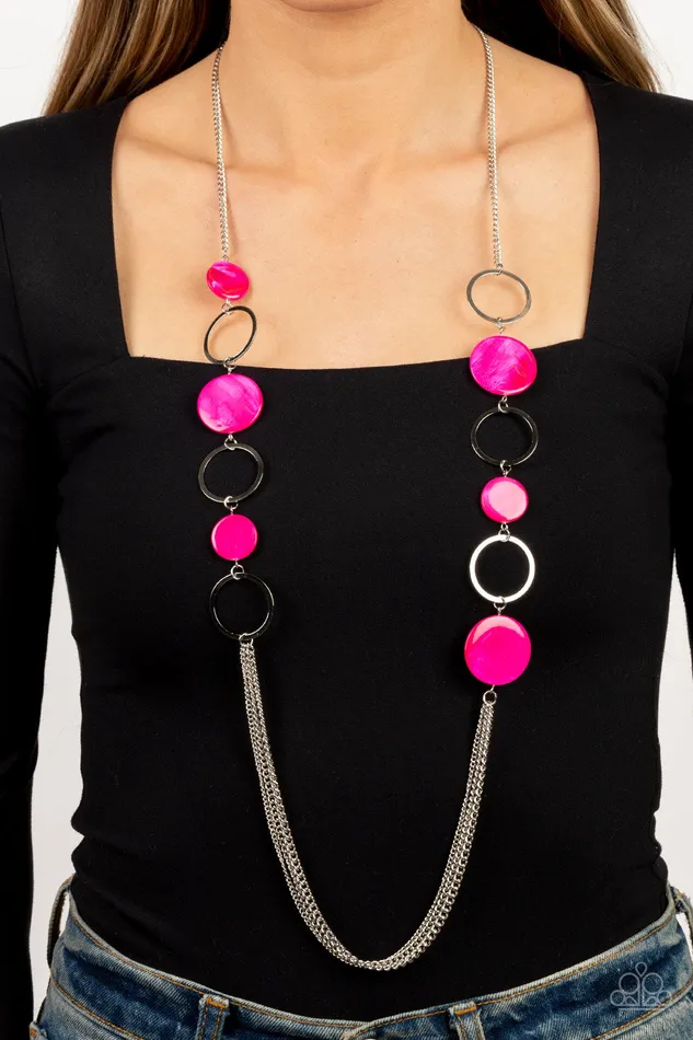 Beach Hub Pink Paparazzi Accessories Earrings