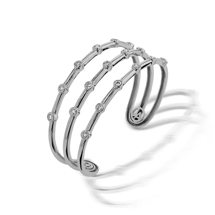Bracelets John Atencio Paloma Wide Diamond Cuff Bracelet
