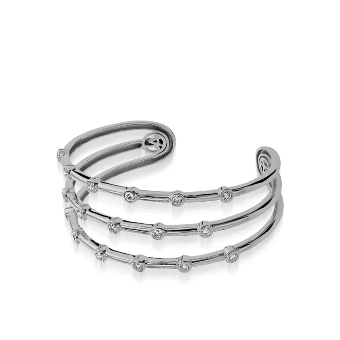Bracelets John Atencio Paloma Wide Diamond Cuff Bracelet