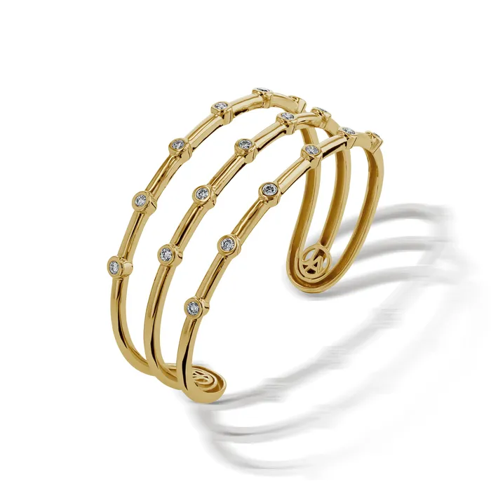 Bracelets John Atencio Paloma Wide Diamond Cuff Bracelet