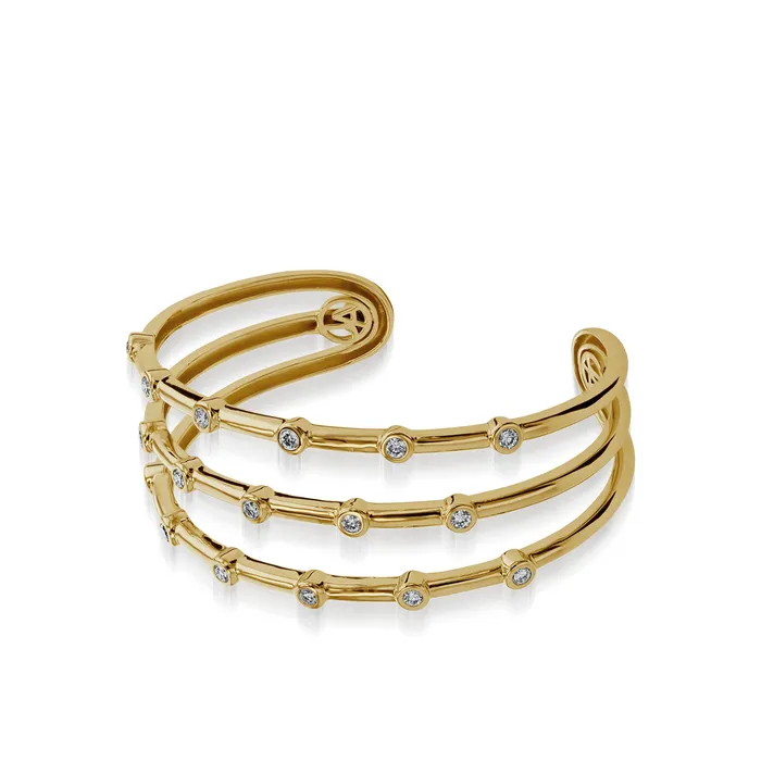 Bracelets John Atencio Paloma Wide Diamond Cuff Bracelet