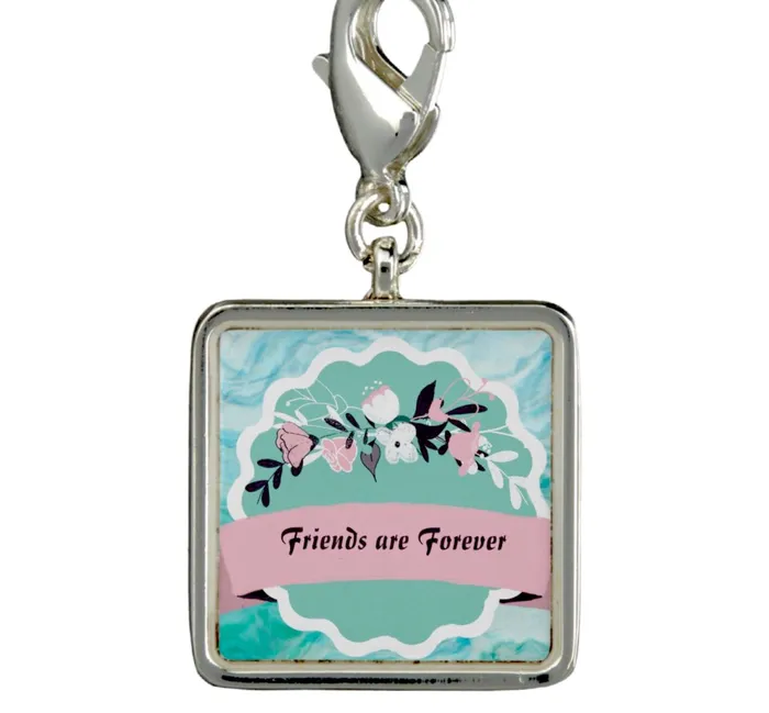 Bracelets ZAZZLE Charm Bracelet Friends are Forever Charm