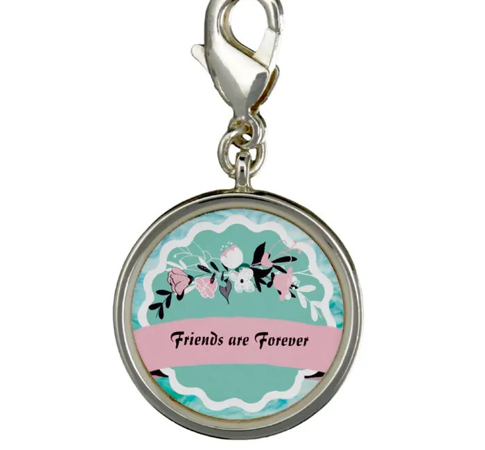 Bracelets ZAZZLE Charm Bracelet Friends are Forever Charm