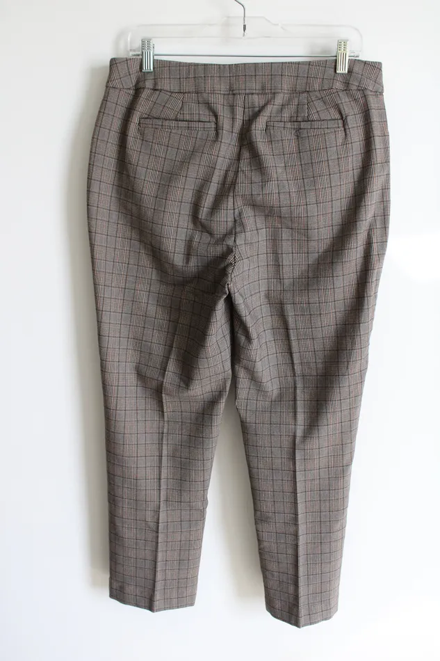 Christopher Banks Earrings Christopher Banks Brown Plaid Pants 14