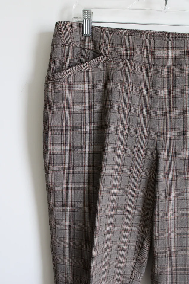 Christopher Banks Earrings Christopher Banks Brown Plaid Pants 14