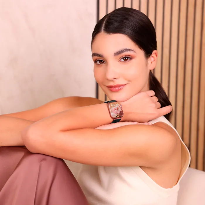 Cinturino Smartwatch in Acciaio Chiusura Magnetica Bronzallure Earrings