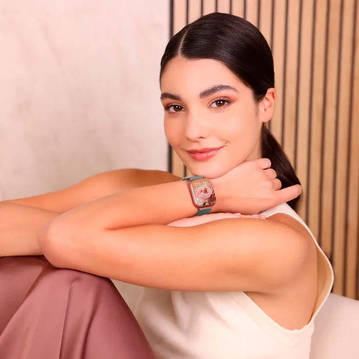 Cinturino Smartwatch in Acciaio Chiusura Magnetica Bronzallure Earrings