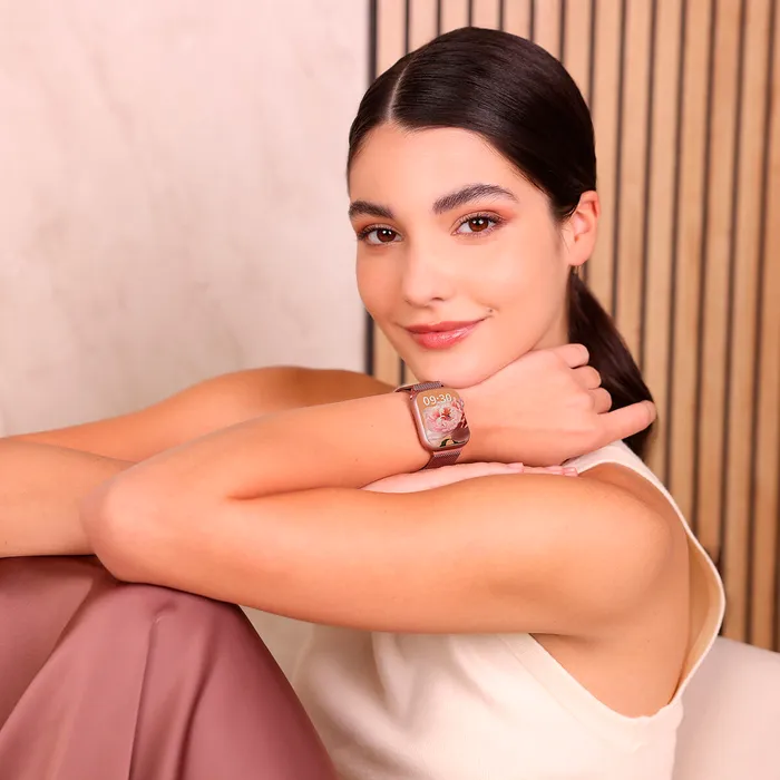 Cinturino Smartwatch in Acciaio Chiusura Magnetica Bronzallure Earrings