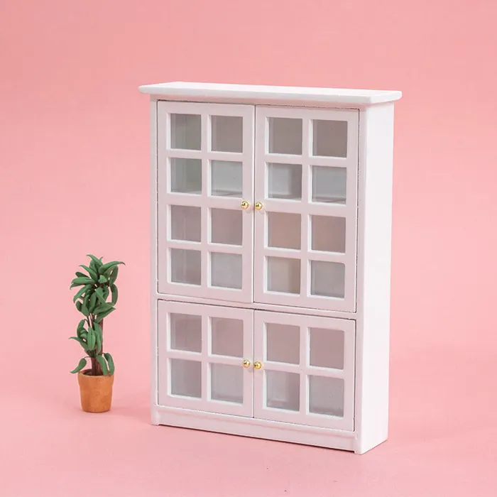 CJ Earrings Miniature Glass Cabinet 112 Scale Dollhouse Furniture