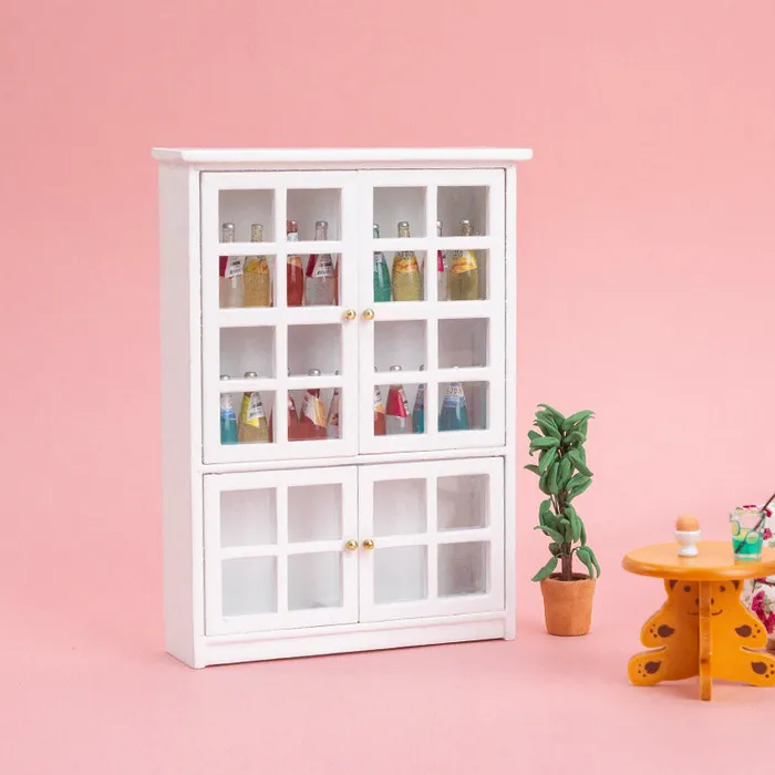 CJ Earrings Miniature Glass Cabinet 112 Scale Dollhouse Furniture