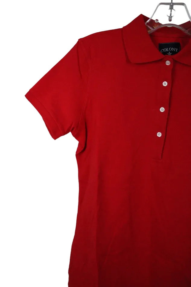 Colony Modern Fit Red Polo Shirt M Colony Earrings