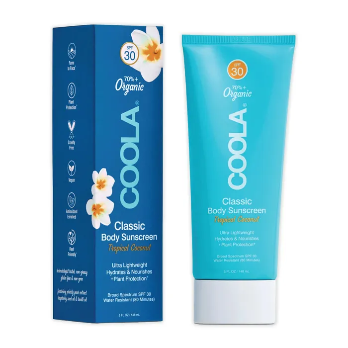 COOLA Earrings Coola Tropical Coconut Organic SPF 30 Sunscreen Lotion 5 oz