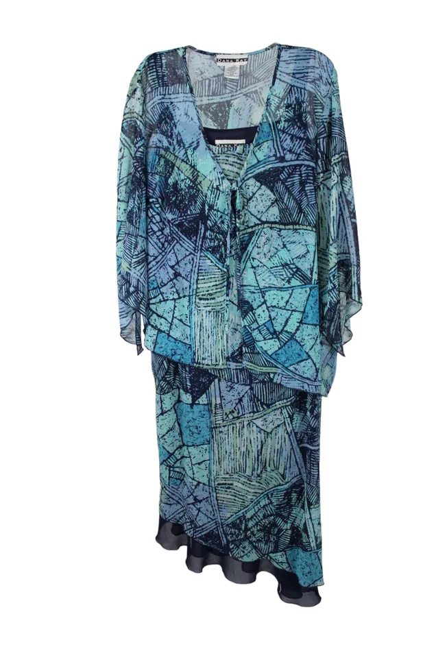 Dana Kay Rings Dana Kay Blue Maxi Dress 16W