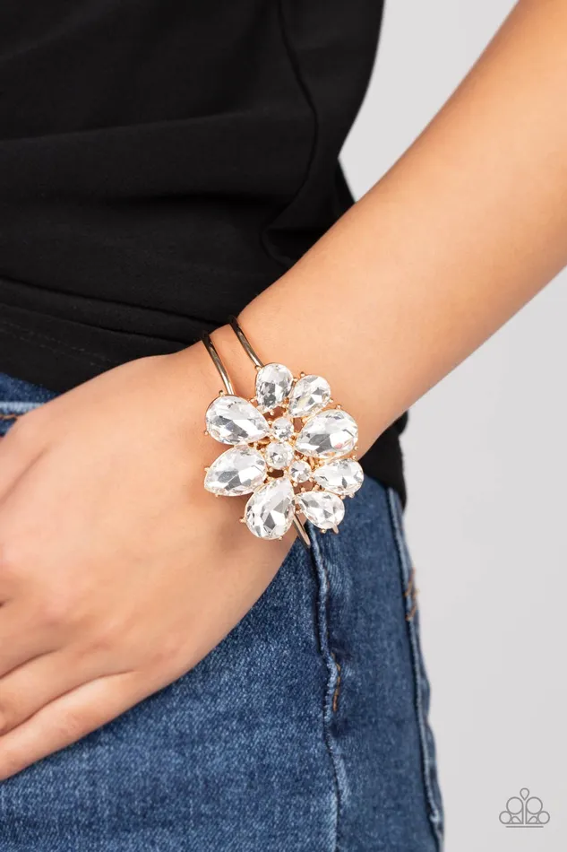 DAUNTLESS is More Gold Paparazzi Accessories Earrings