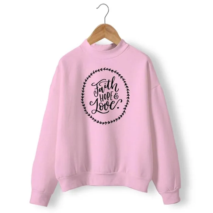 Earrings Christian Sweatshirt br Faith Hope Love Lords Guidance
