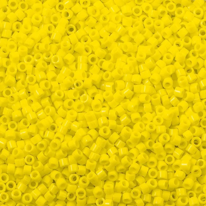 Earrings DB0721 Opaque Yellow Miyuki Delica 110 Peppy Beads