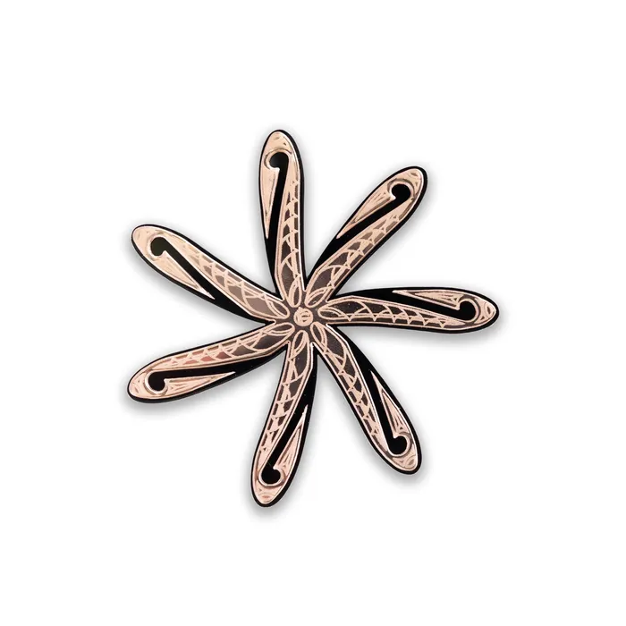 Earrings ISLANDSILVER Car Decal Poly Tiare RGBlk