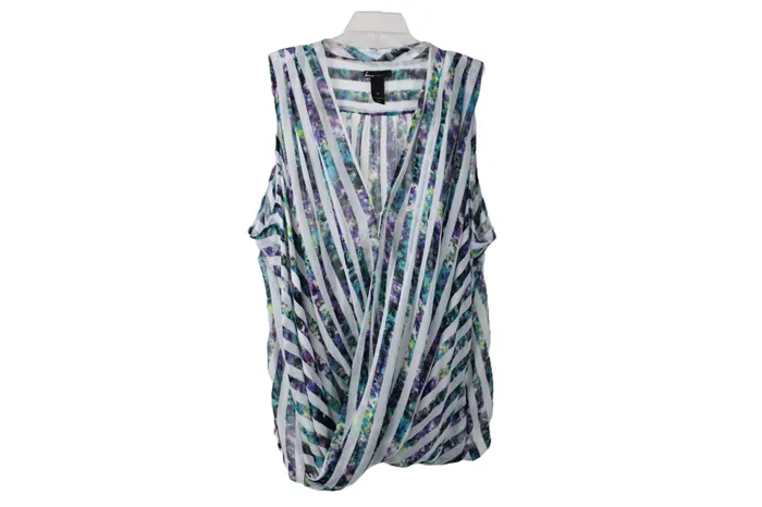 Earrings Lane Bryant Lane Bryant Purple Striped Blouse 28