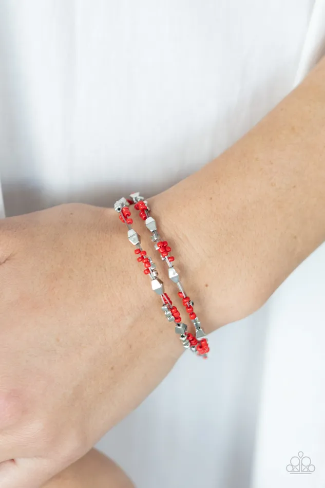 Earrings Paparazzi Accessories Elite Explorer Red