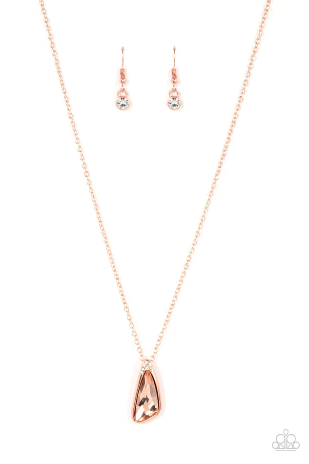 Earrings Paparazzi Accessories Envious Extravagance Copper