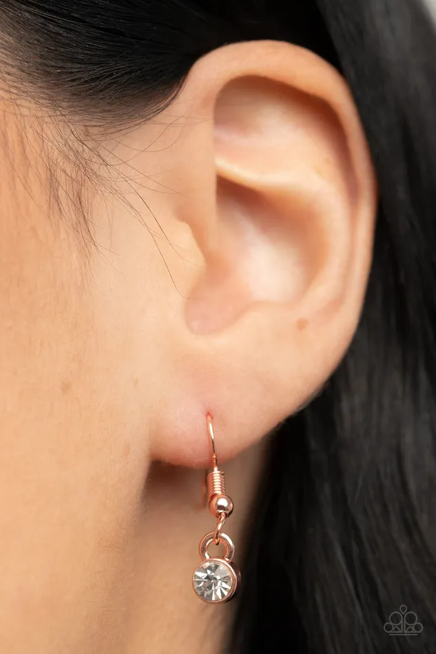 Earrings Paparazzi Accessories Envious Extravagance Copper