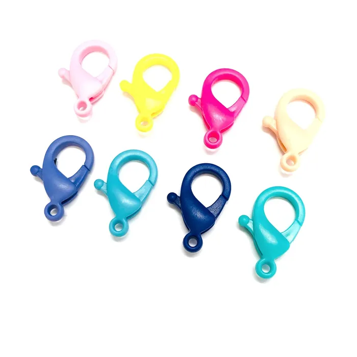 Earrings Peppy Beads Neon Green Lobster Clasps Acrylic Clasp Eye Glass Holder Clasp Phone Chain Clasp 5 pcs in a pack