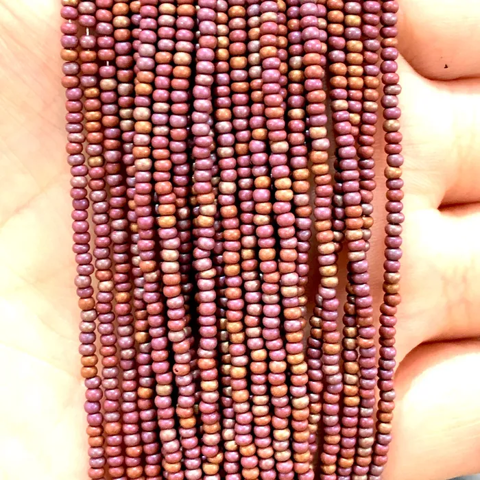 Earrings Peppy Beads Preciosa Seed Beads 110 14600 Matte Opaque Brown Tango Rainbow PRCS110146 Earrings Peppy Beads Preciosa Seed Beads 110 14600 Matte Opaque Brown Tango Rainbow PRCS110146