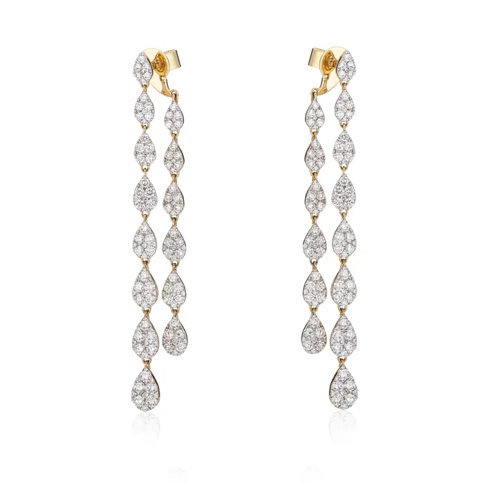Earrings RACHEL LYNN CHICAGO 18 Karat Yellow Gold and Diamond Convertible Drop Earrings