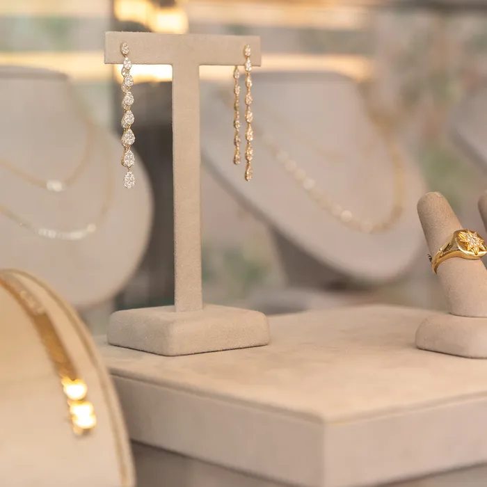 Earrings RACHEL LYNN CHICAGO 18 Karat Yellow Gold and Diamond Convertible Drop Earrings