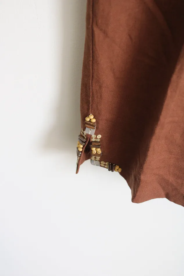 Earrings Ruby Rd Brown Linen Ankle Pant 12 Ruby Rd