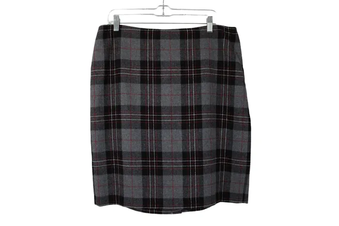 Earrings Talbots Talbots Gray Plaid Skirt 14