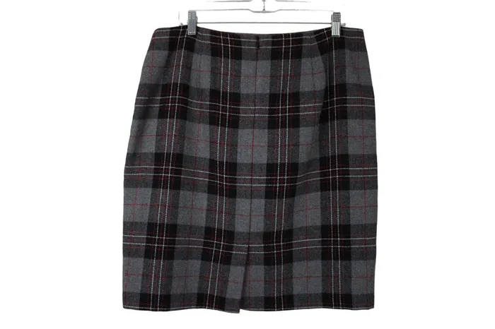Earrings Talbots Talbots Gray Plaid Skirt 14