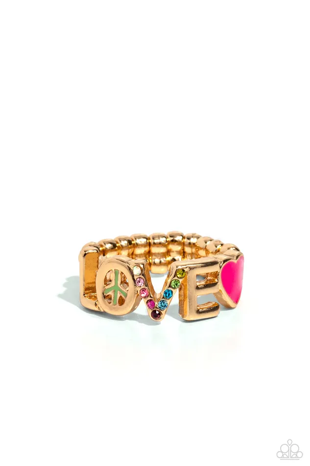 Earrings Unlimited Love Gold Paparazzi Accessories